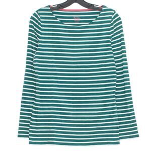 Boden Top Stripe Nautical Coastal Preppy Classic Minimalist Casual Green White 8